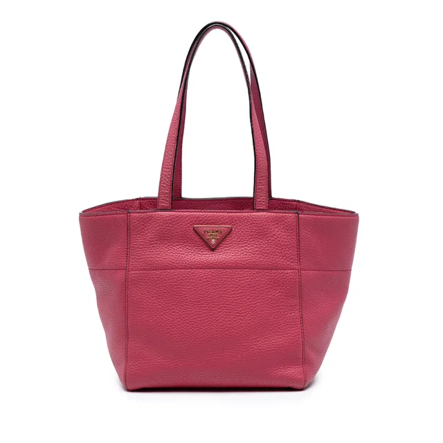 Pink Prada Vitello Daino Tote in Pink Leather from Designer Revival