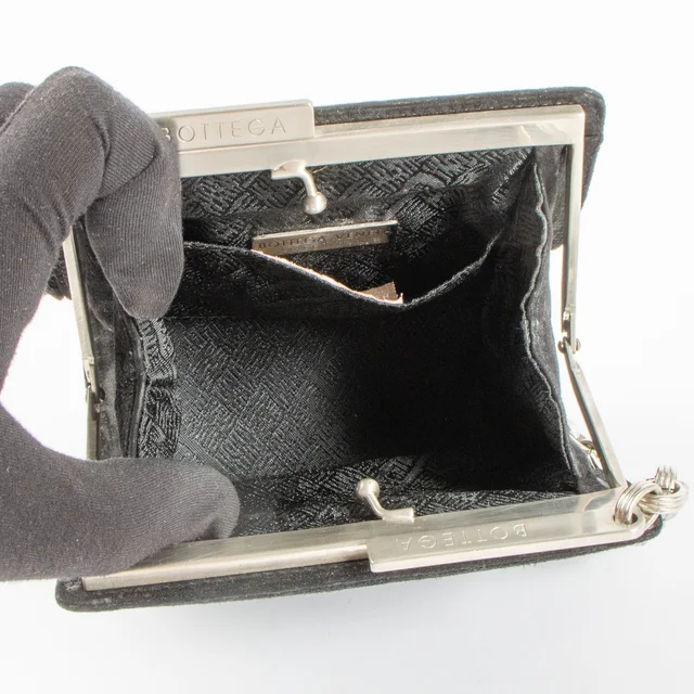 Bottega Veneta Vintage Black Suede Chain Clutch in Black Suede from Labellov, photo 5 of 5