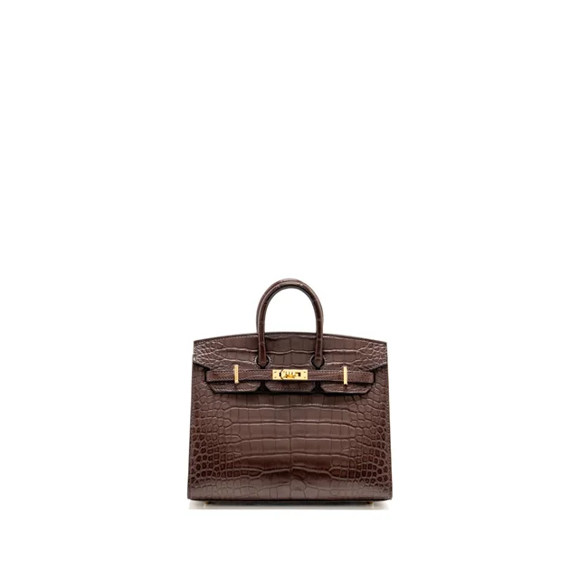 Hermès Birkin 20 Alligator Missippienssis Mat Havane GHW Stamp B from EMIER