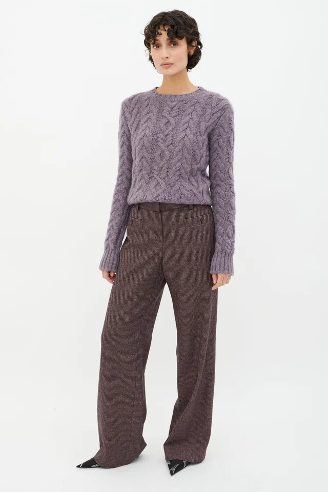 Chanel Autumn 2005 Checkered Wide Leg Trouser in Wool from VSP Consignment