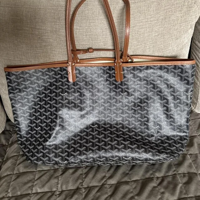 Goyard Women's Tote bags - Brown/Black in black|brown|red from Depop