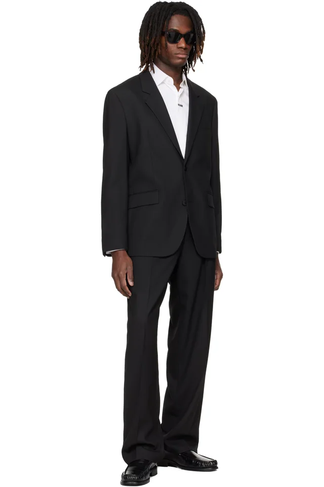 Hugo Black Two-Piece Modern-Fit Stretch Twill Suit, photo 5 of 5 from SSENSE