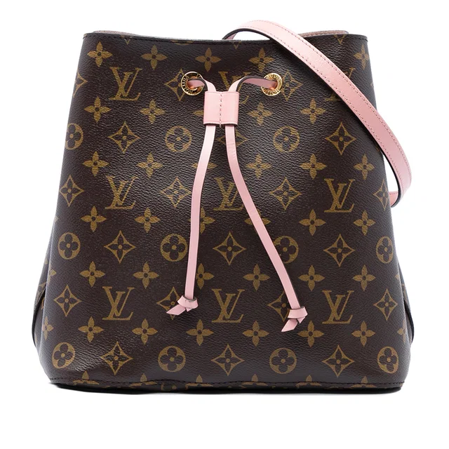Brown Louis Vuitton Monogram Neonoe MM Bucket Bag in Brown Coated canvas from Designer Revival