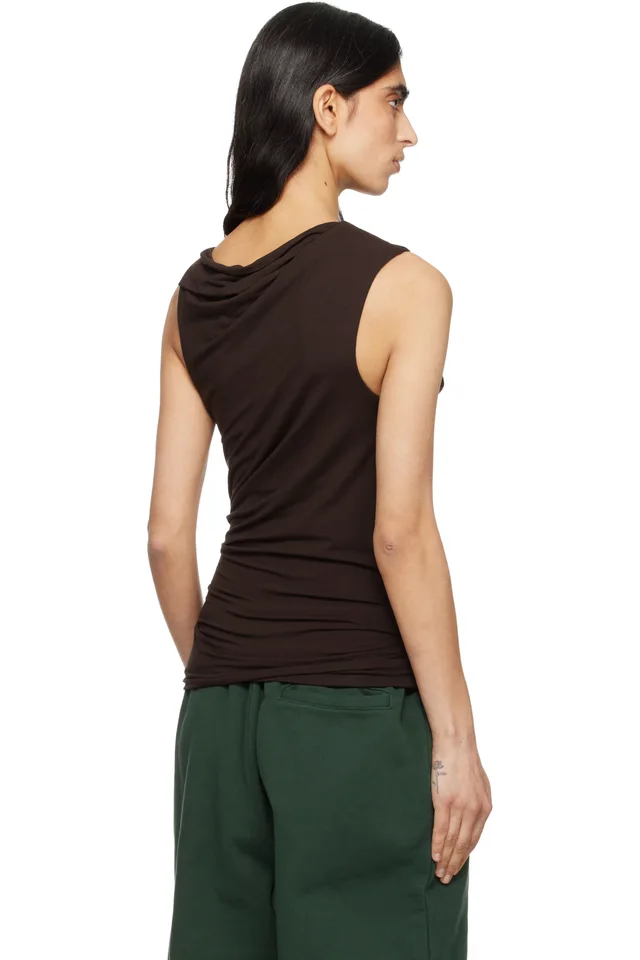 Entire Studios Brown Drape Tank Top, photo 3 of 4 from SSENSE