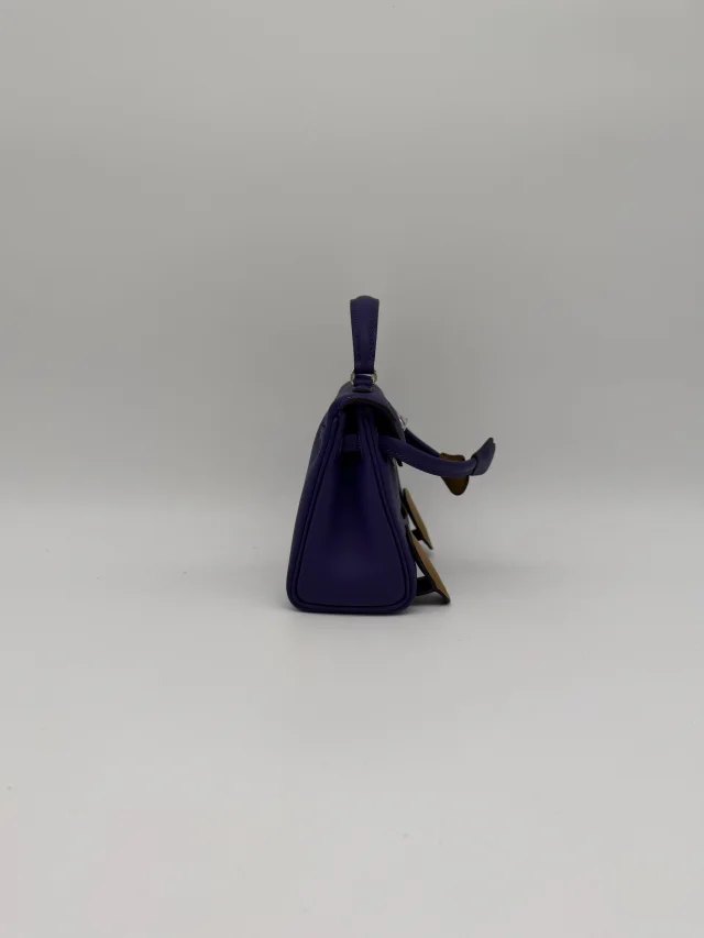 Hermès Kelly Doll Purple/ Dune Swift Palladium Hardware in Purple Swift leather from Luxury Promise, photo 5 of 11