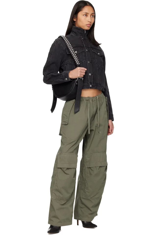 Alexander Wang Khaki Mid-Rise Articulated Pockets Cargo Pants, photo 4 of 4 from SSENSE