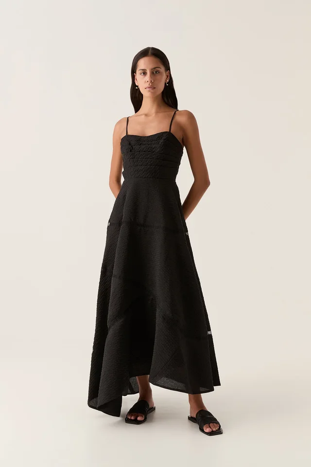 AJE Cinque Jacquard Maxi Dress in Black from Aje, photo 1 of 1