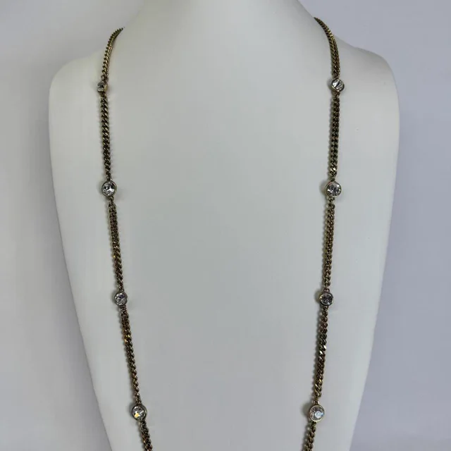 Givenchy Women's Necklace - Silver/Gold in gray|silver|gold from Depop, photo 3 of 6