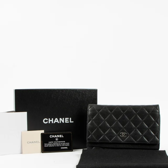 Chanel Black Caviar Classic Wallet On Chain Bag in Black Caviar leather from Labellov, photo 2 of 2