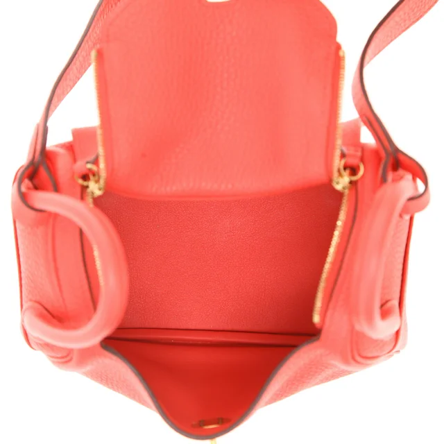 Hermès Lindy Mini handbag in Pink Togo leather from Collector Square, photo 4 of 4