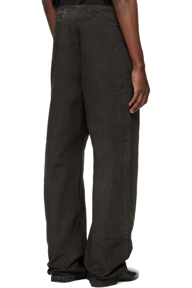 Fear of God Black Washed Canvas Utility Jeans, photo 3 of 4 from SSENSE