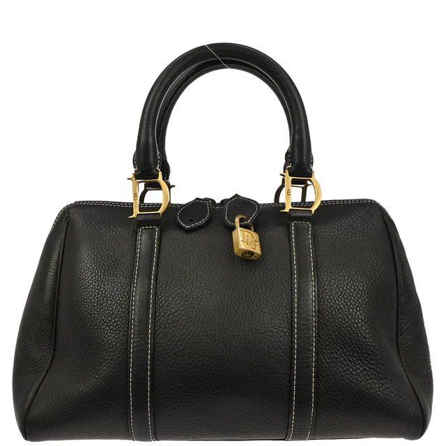 Dior Black Leather Handbag in Black Leather from AMORE Vintage Tokyo