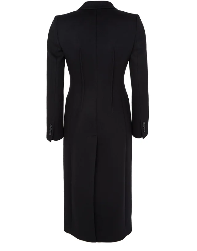MCQUEEN Dart long coat in Black 100% wool, photo 3 of 6 from 24S (US)