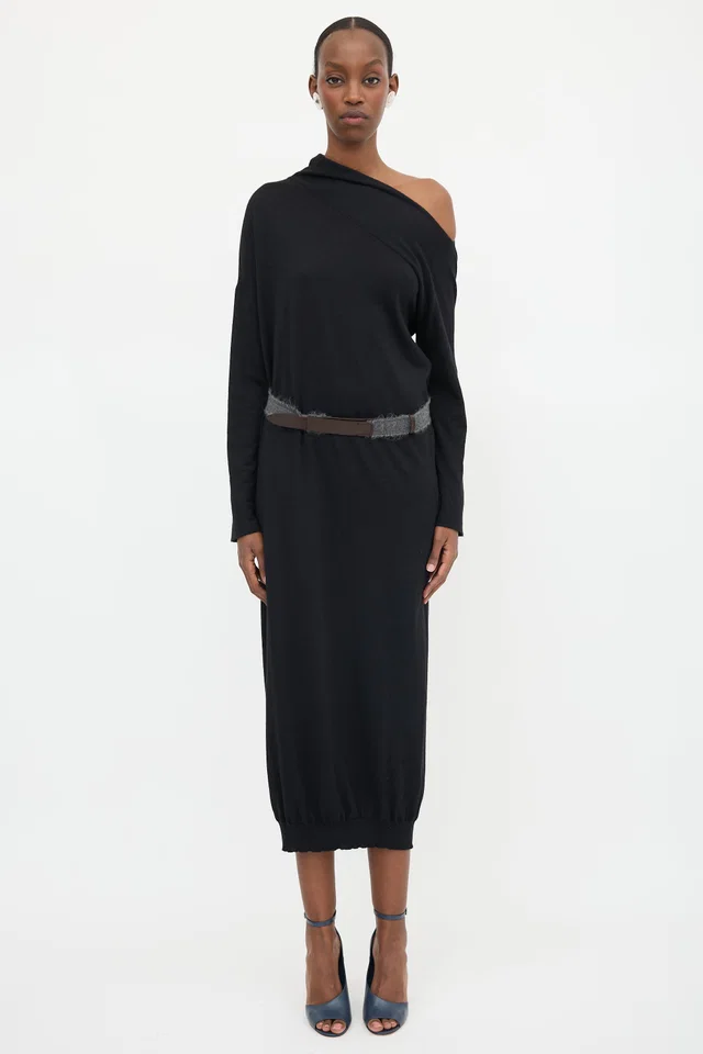 Brunello Cucinelli Cashmere & Silk Knit Dress in Silk from VSP Consignment