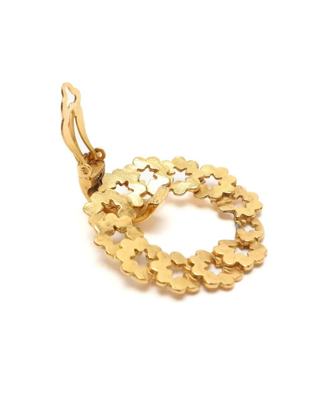 Chanel Coco Mark Flower Clip-on Earrings from A Retro Tale, photo 3 of 3