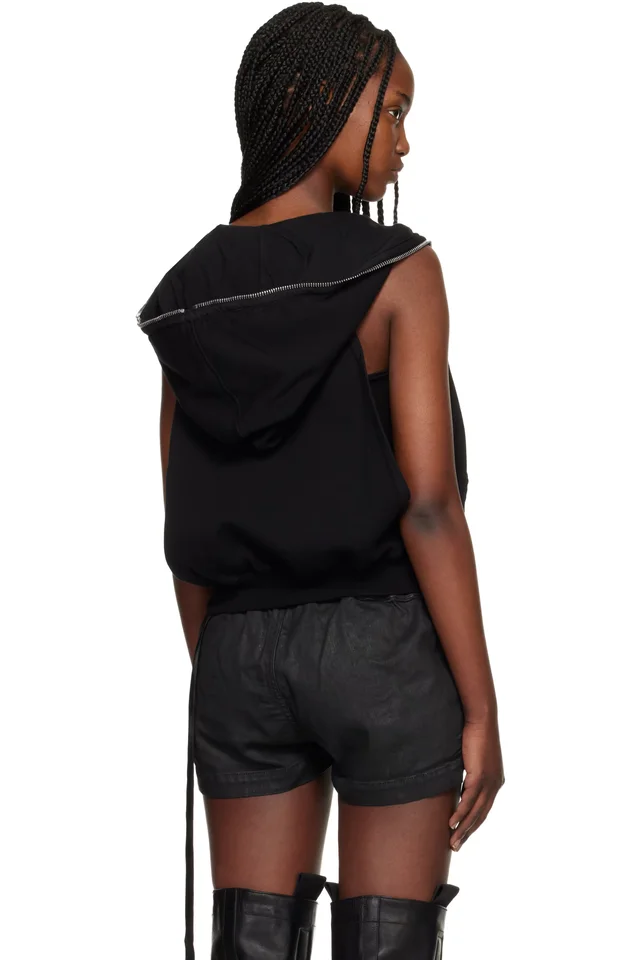 Rick Owens DRKSHDW Black Temple Cyclops SL Hoodie, photo 3 of 4 from SSENSE