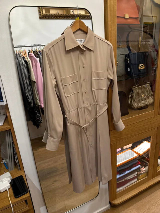 Saint Laurent Wool and silk safari dress in Silk from Luxury Promise