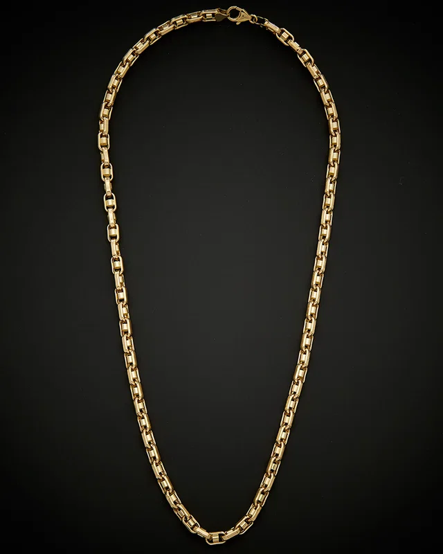 14K Italian Gold Fancy Bullet Link Necklace, image 1 of 1 from Rue La La