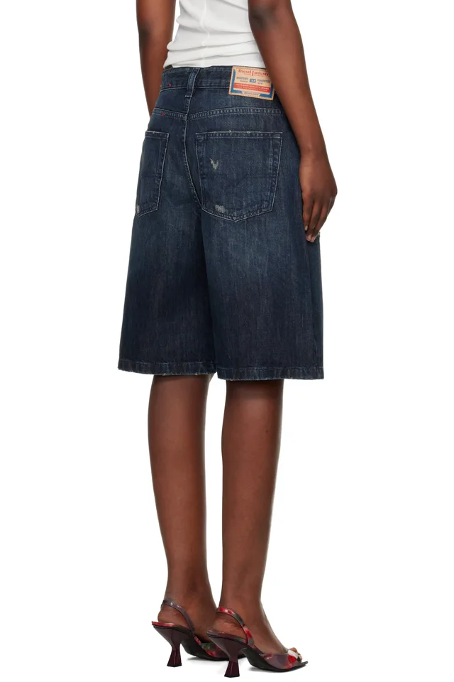 Diesel Navy De-Sire-Short Denim Shorts, photo 3 of 4 from SSENSE