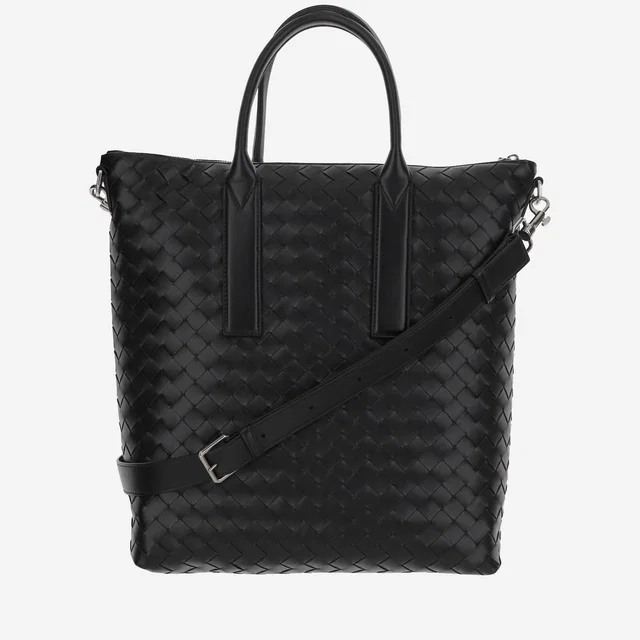 Bottega Veneta Intrecciato Calfskin Tote Bag — Black in Black Calfskin from HEWI