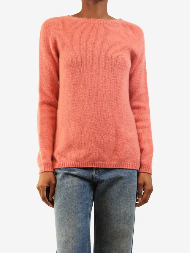 Max Mara Pink cashmere jumper - size UK 8 in Pink Cashmere from Sign of the Times