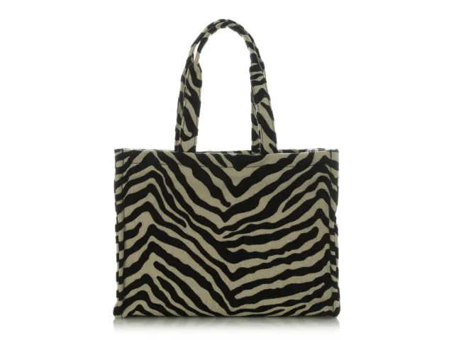 Celine Large Natural and Black Canvas Triomphe Cabas Tote in Black Canvas from Ann's Fabulous Finds, photo 4 of 9