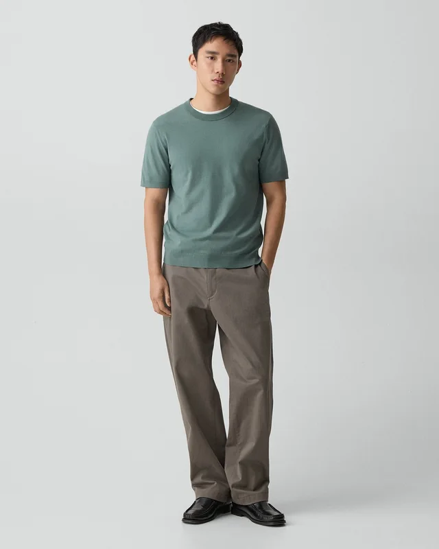 Theory Soris Tee in Light Bilen in LIGHT PINE GROVE 62% Viscose, 38% Polyester; Exclusive Of Elastic, photo 5 of 8 from Theory