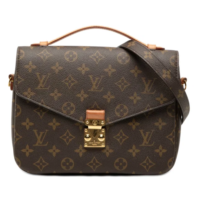 Brown Louis Vuitton Monogram Pochette Metis Satchel in Brown Coated canvas from Designer Revival, photo 1 of 1