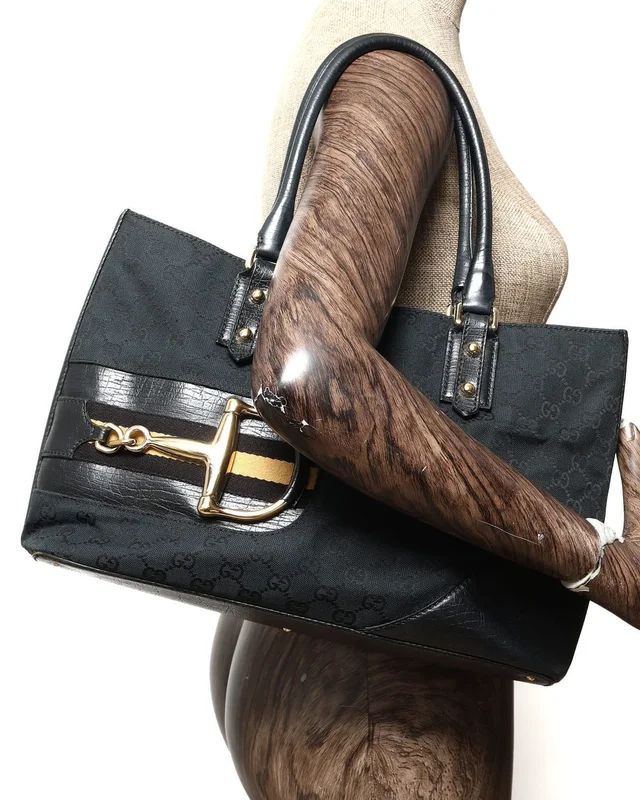 Gucci GG Horsebit Tote Bag in Canvas from A Retro Tale, photo 8 of 8