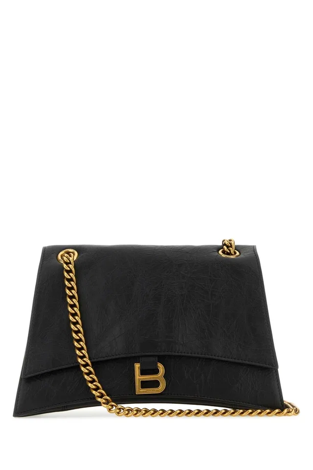 Balenciaga Chain Shoulder Bag — Black in Black Calfskin from HEWI