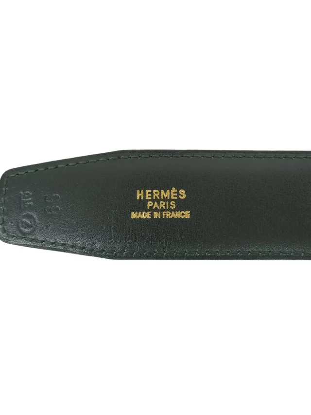 Hermès 1996 Constanze belt dark green/red from VINTAGE QOO TOKYO, photo 5 of 7