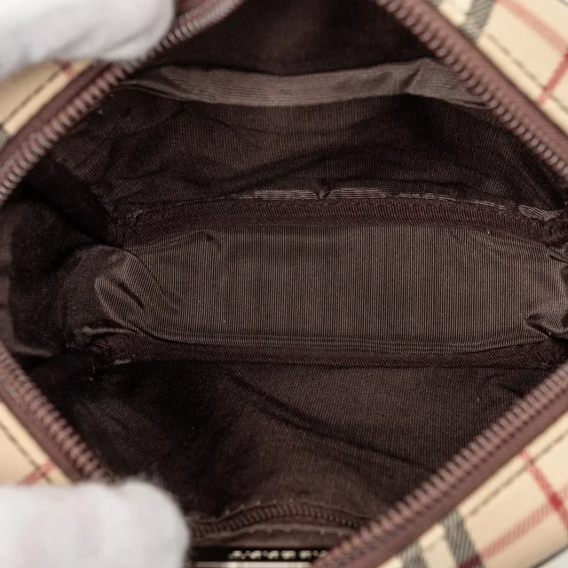 Beige Burberry House Check Canvas Crossbody in Beige Canvas from Designer Revival, photo 4 of 7
