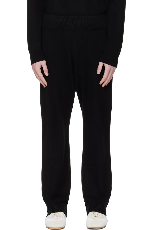 Entire Studios Black Knit Lounge Pants, image 1 of 1 from SSENSE