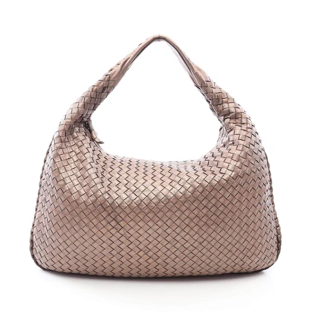 Bottega Veneta Intrecciato Metallic Leather Shoulder Bag in Woven leather from LuxUness