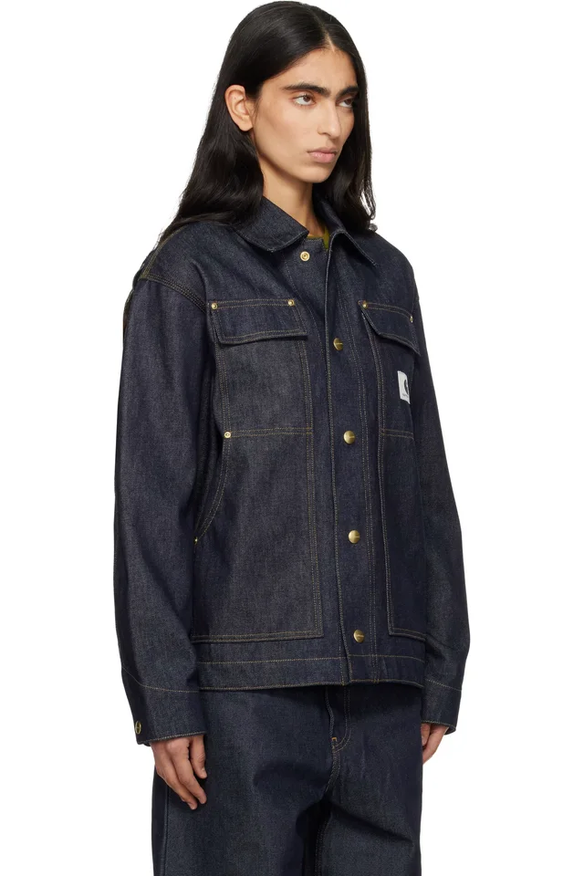 Carhartt Work In Progress Navy OG Arctic Denim Jacket, photo 2 of 4 from SSENSE