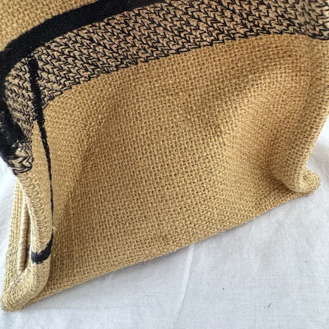 Dior Jute Canvas Medium Book Tote Bag in embroidered canvas from Reowned, photo 10 of 12