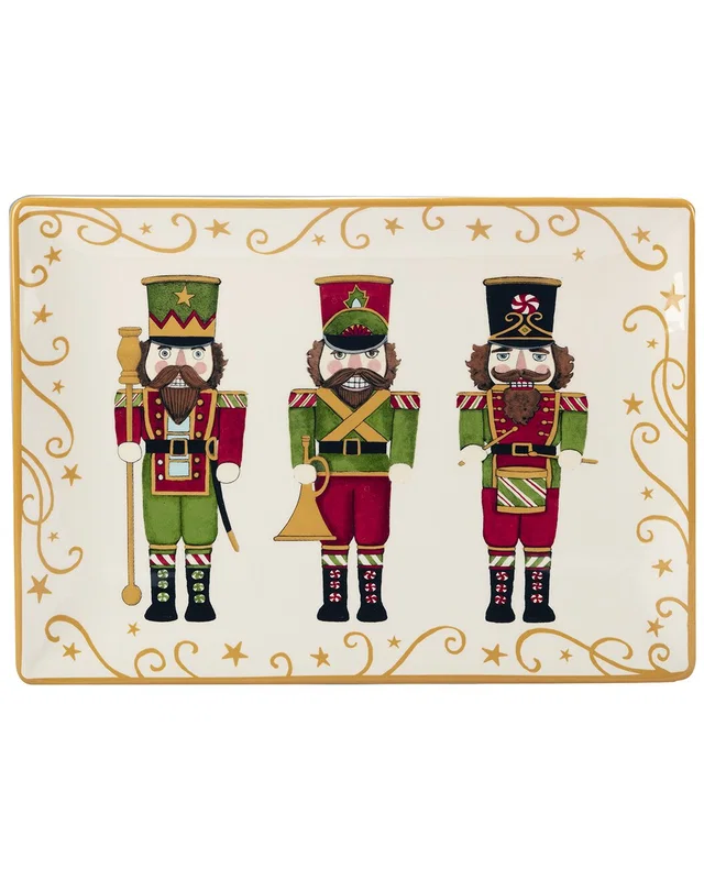 Certified International Holiday Magic Nutcracker Rectangular Platter, image 1 of 1 from Rue La La