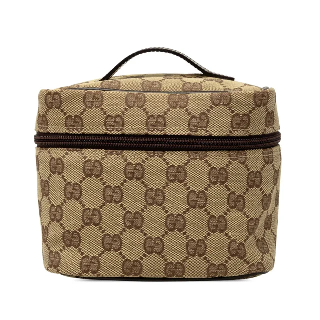 Beige Gucci GG Canvas Vanity Bag in Beige Canvas from Designer Revival