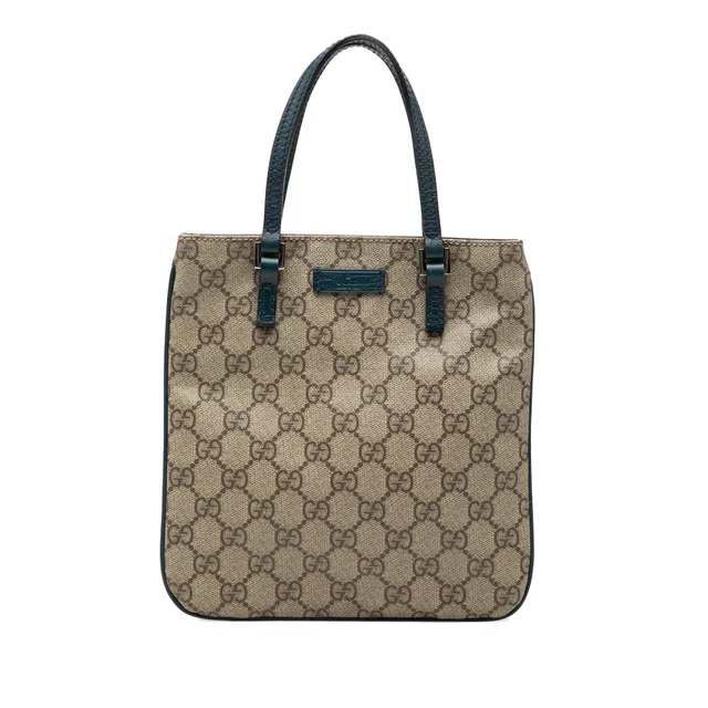 Beige Gucci GG Supreme Handbag in Beige Coated canvas from Designer Revival