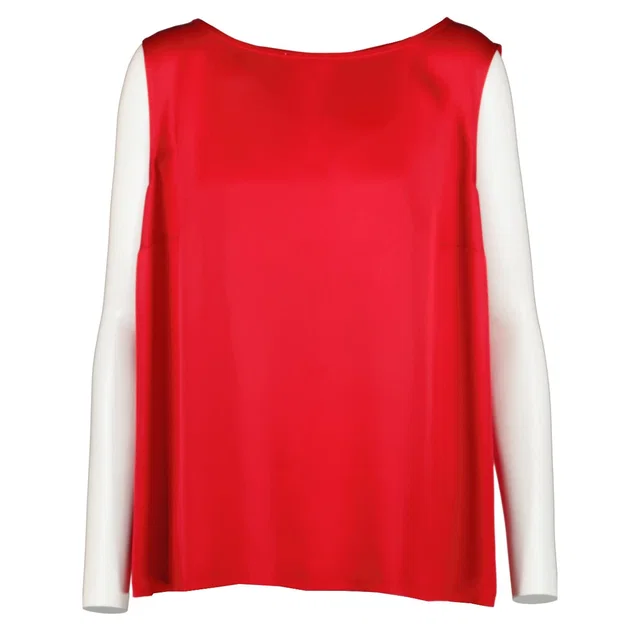Chanel 09A Red Silk Satin Top in Red Satin from Labellov