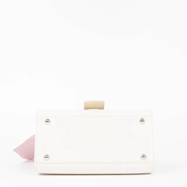 Delvaux Ivory/Antique Silver Box Calf Brillant Mini Mirage in White Box leather from Labellov, photo 4 of 7