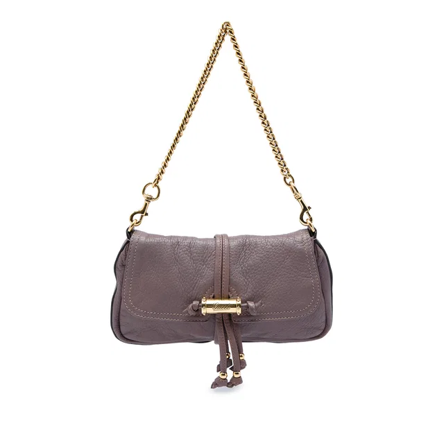 Purple Gucci Calfskin Bamboo Croisette Shoulder Bag in Purple Calfskin from Designer Revival