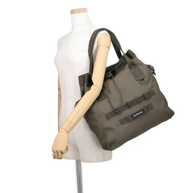 Balenciaga Army Tote Bag Khaki644040 Nylon Size Medium in Nylon from GALLERY RARE, photo 4 of 11