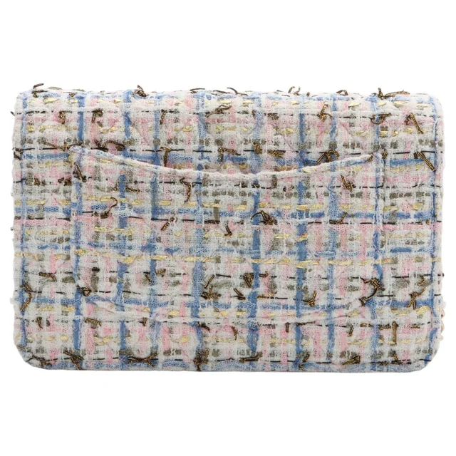 Chanel Tweed CC Mark Chain Wallet, White/Multi, circa 2018 in White Tweed from VINTAGE QOO TOKYO, photo 2 of 2