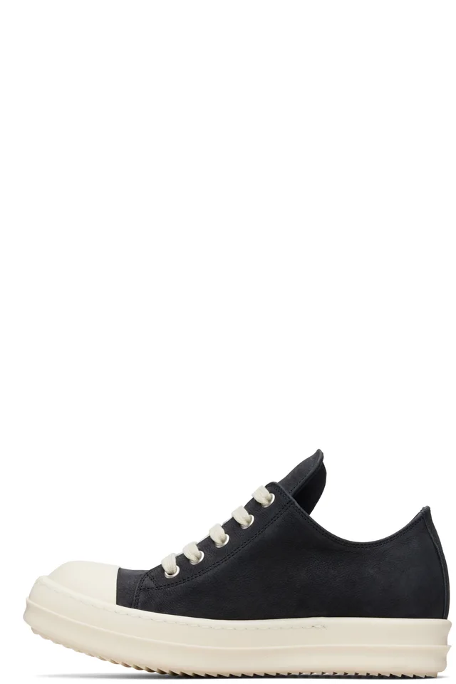 Rick Owens Black Temple Extreme Low Sneakers, photo 3 of 5 from SSENSE