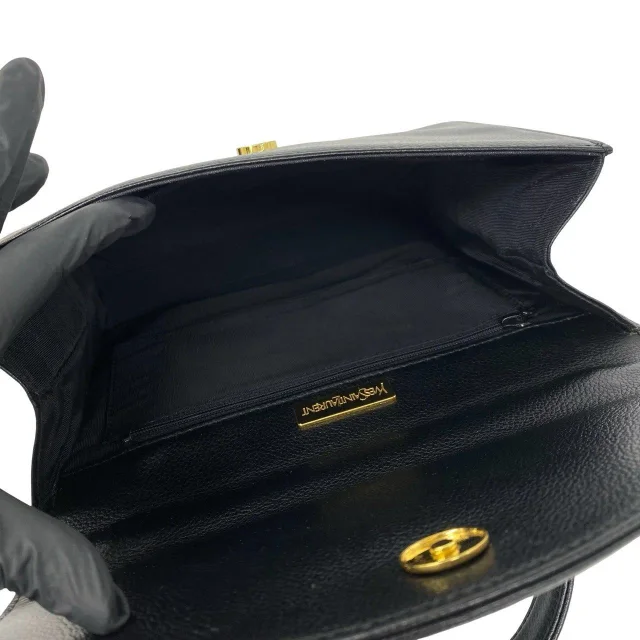 Saint Laurent Leather Handbag in Black Leather from LuxUness, photo 9 of 10