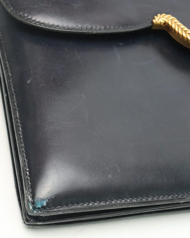 Hermès Box Sac Vasco Top Handle Bag in Box leather from A Retro Tale, photo 12 of 15