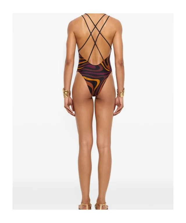 Emilio Pucci Marmo-print swimsuit, photo 4 of 5 from SENSER