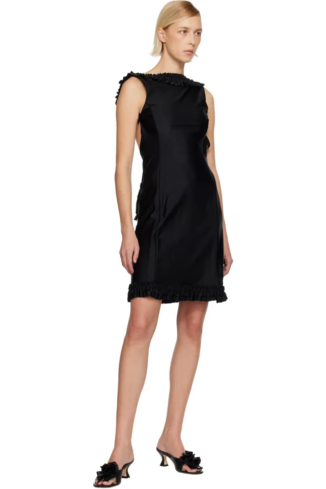 Sandy Liang Black Prim Midi Dress, photo 4 of 4 from SSENSE