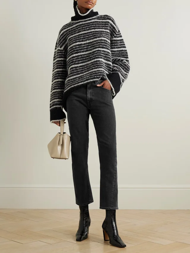 TOTEME Twisted Seam high-rise straight-leg jeans in Black, photo 2 of 2 from NET-A-PORTER (Canada)